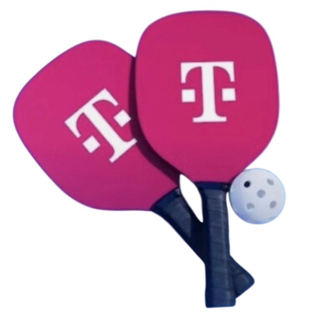 T-Mobile Pink PickleballPaddles‎ & Ball Set NEW LIMITEDEDITION Promo Item